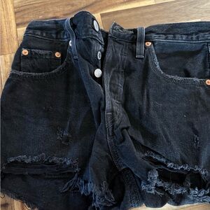 Levi's Black Jean Shorts